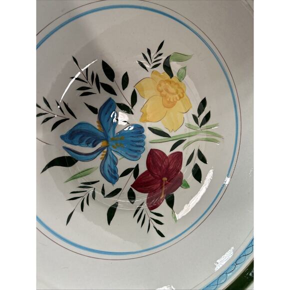 Stangl Pottery Country Garden 12" Round Serving Salad Bowl USA 1960s - Picture 2 of 6